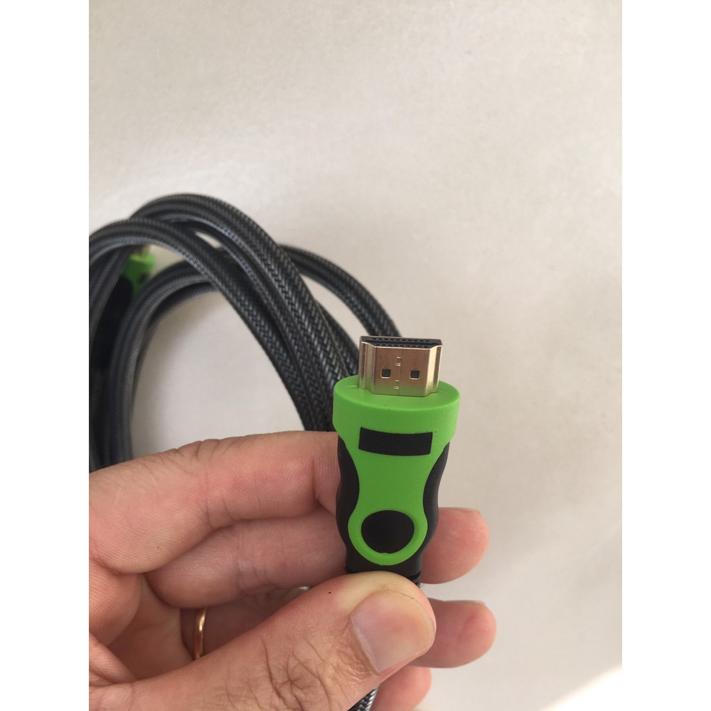 Cáp HDMI dây dù 1.5M/ 3M/ 5M - Full HD 1080 - (Dây đen & Xám)