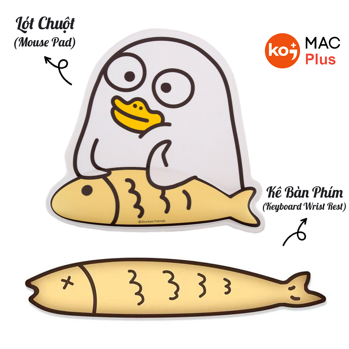 Cute rabbit wrist rest pad mouse pad set (soft sponge ergonomic comfort wrist rest)