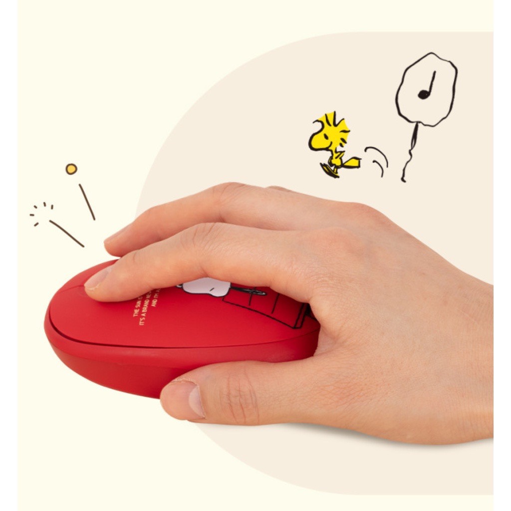 CHUỘT KHÔNG DÂY SNOOPY RED BLUETOOTH WIRELESS MULTI-PAIRING
