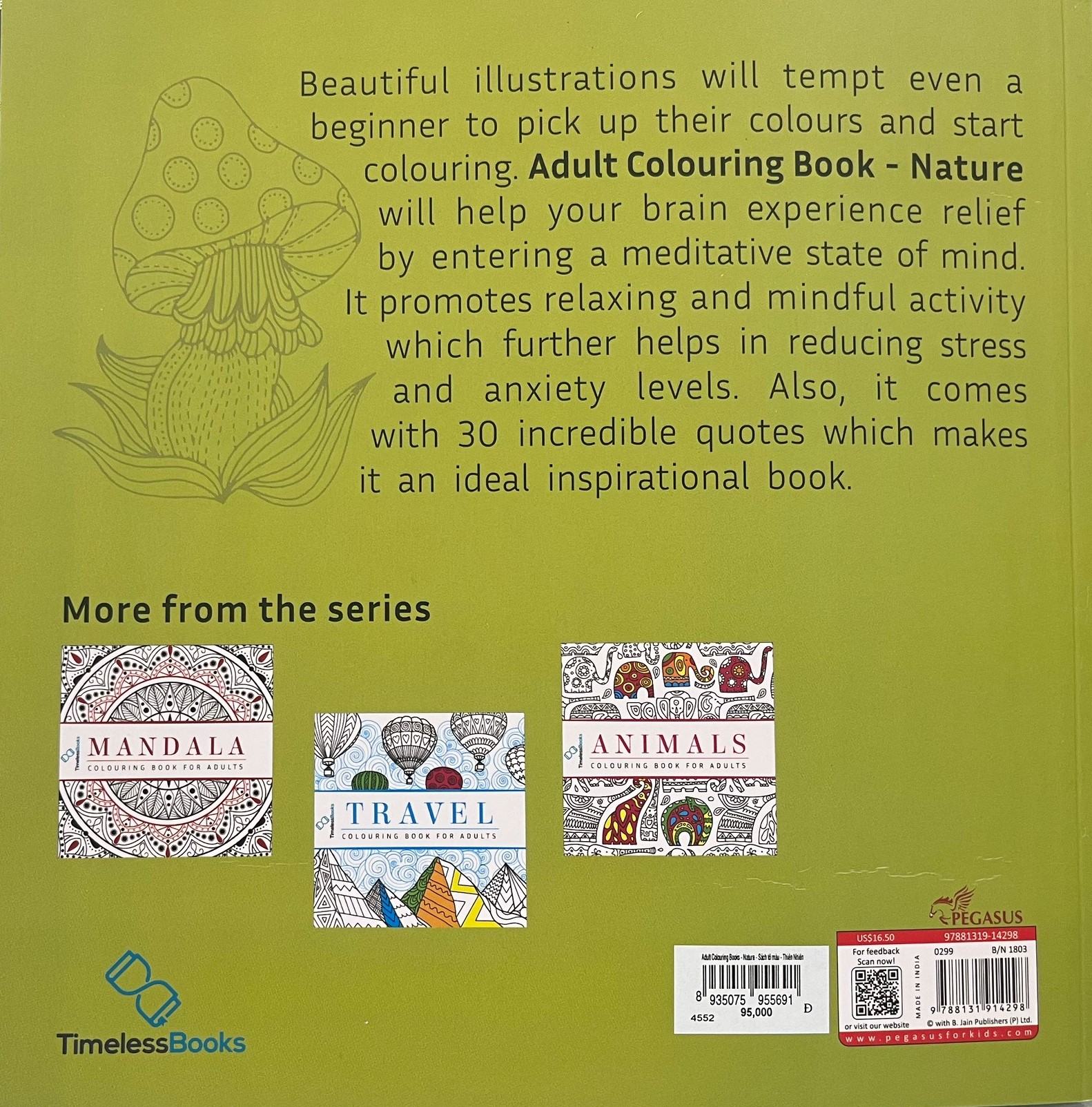 Nature - Colouring Book For Adults (Sách tô màu - Thiên Nhiên)
