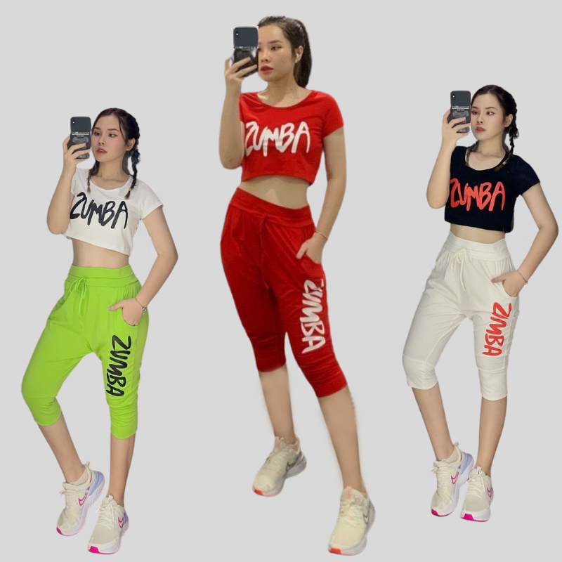 BÁO GIÁ TẬP ZUMBA MẶC ĐỒ GÌ | Shopee Lazada Sendo Tiki mới nhất 40 Đồ Tập Gym, Zumba, Aerobic, tập thể thao 🔥𝗖𝗨̛̣𝗖 𝗛𝗢𝗧🔥 Áo Croptop kết hợp Quần Lửng nữ TẬP GYM, ZUMBA , YOGA, Thể thao