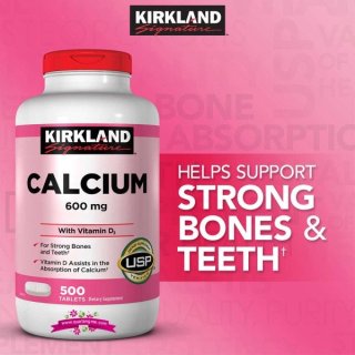 Viên uống Canxi Kirkland Signature Calcium 600mg + D3 hộp 500 viên của Mỹ thumbnail