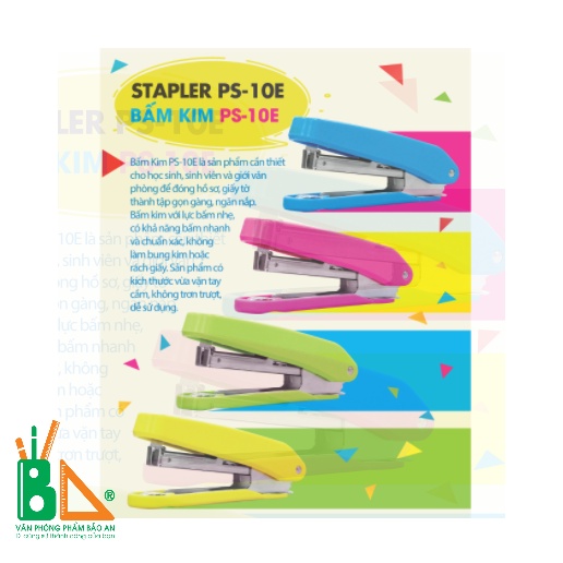 Dập Ghim Số 10 Plus Happy Color PS-10E MÂU MỚI