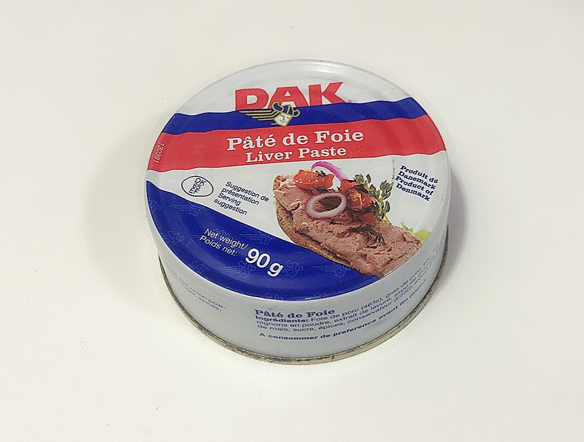 Pate gan heo hiệu Dak 90gr (sét viền ngoài) - Date 26/01/2026 (SL 1 lon)
