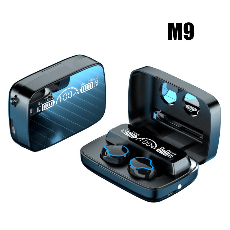 M9 TWS Wireless Earphones Headphones Stereo Bluetooth 5.1 Touch Control In-Ear Sport Waterproof Earbuds Headset With Microphone