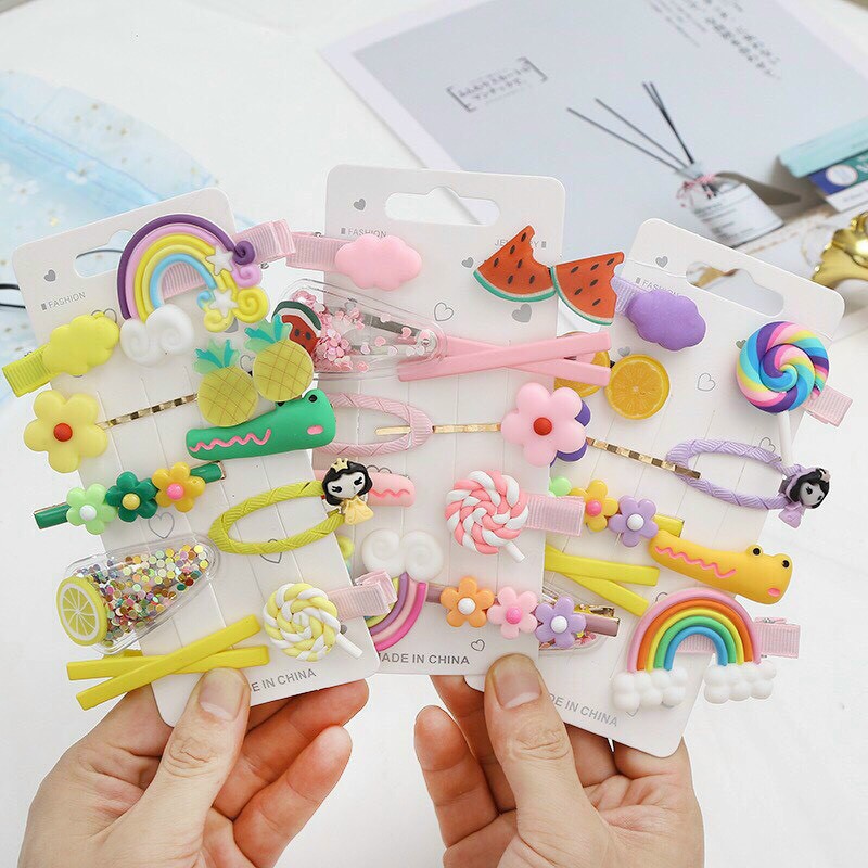 [HCM]Set 10 Kẹp Tóc Cầu Vồng Cho Bé