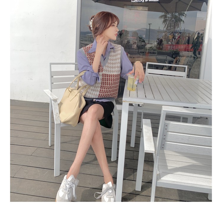 Áo Gile Len Nữ Hàn Quốc Phối Màu Siêu Xinh