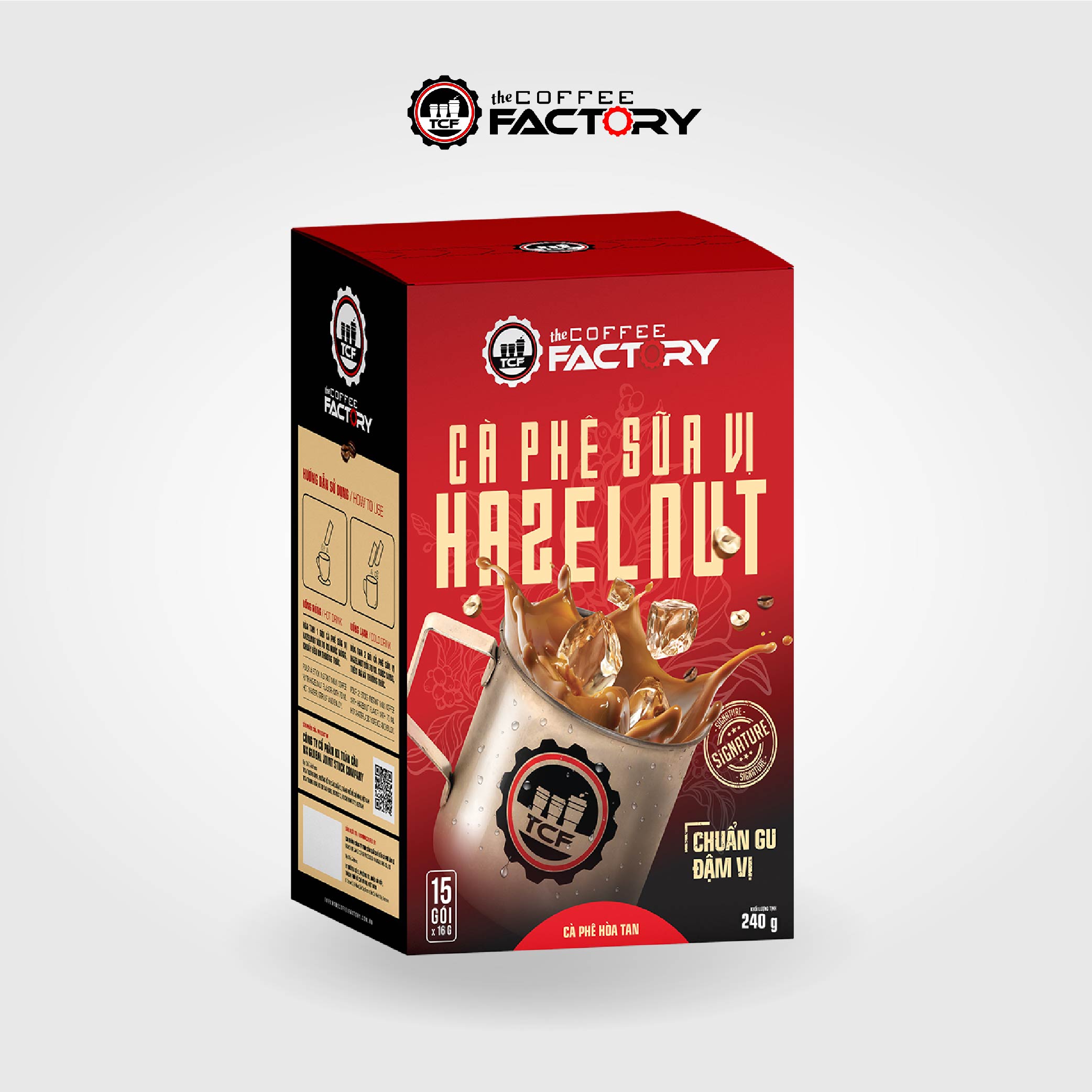 Cà phê sữa vị hazelnut hòa tan The Coffee Factory