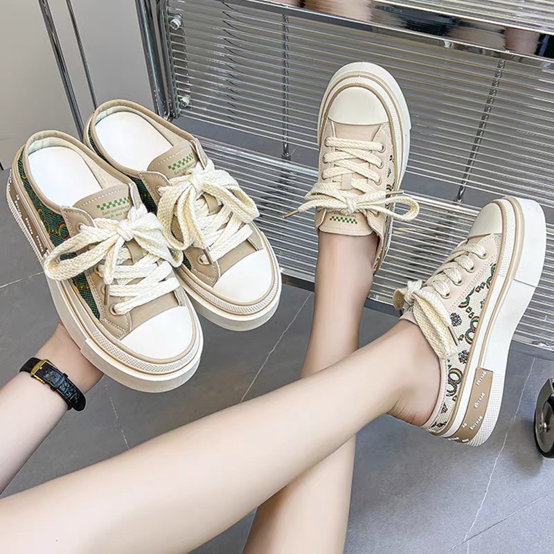 Giày sục nữ đạp gót OO vân siêu đẹp