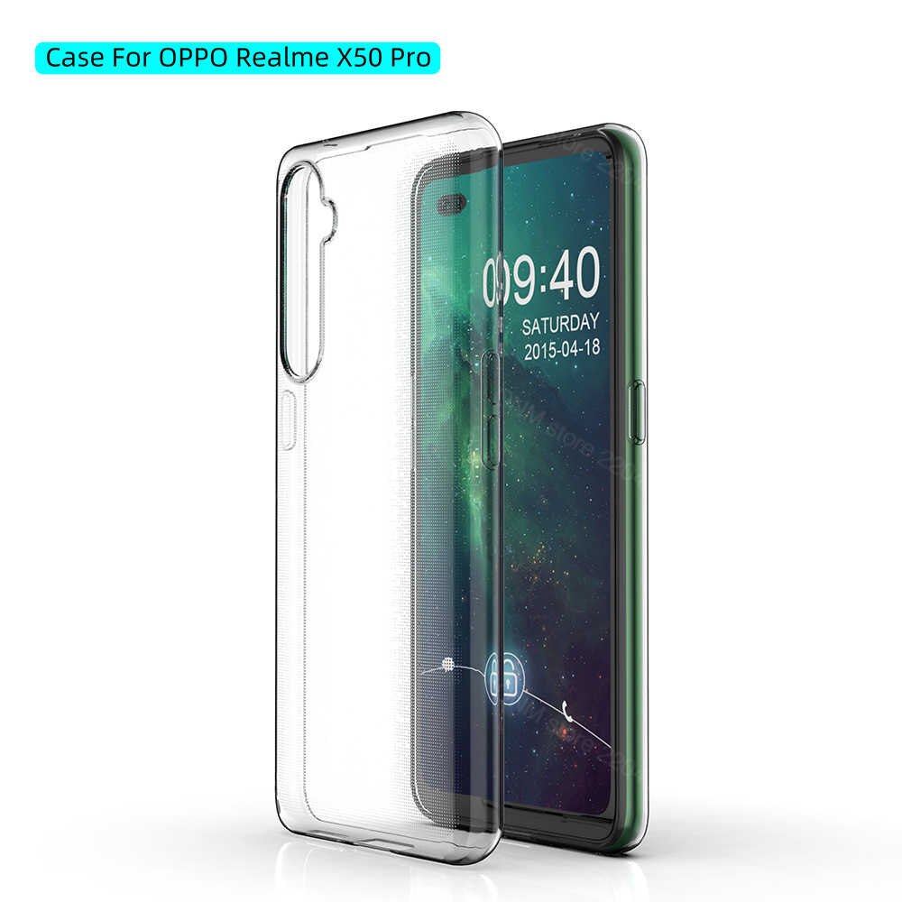 Ốp dẻo trong suốt cho Realme X50 Pro (Hàng loại A)