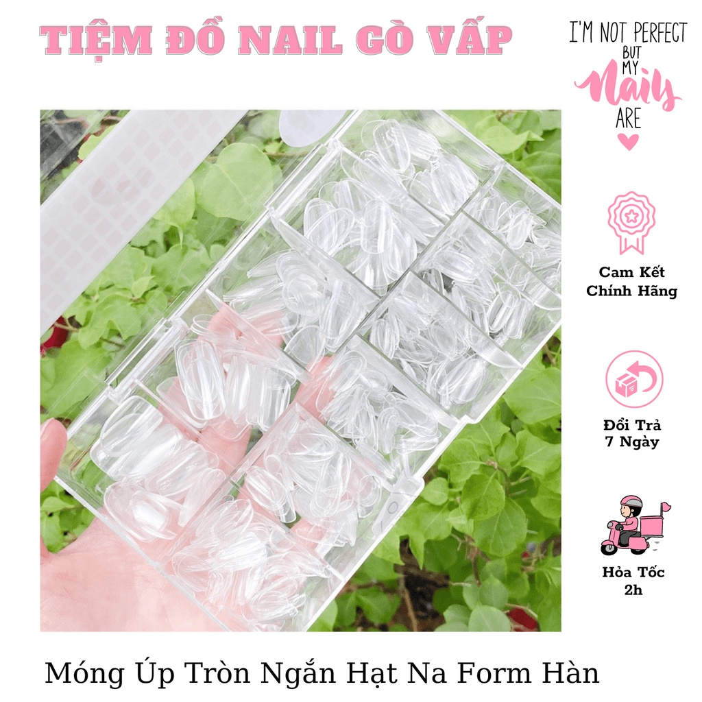 Móng Úp HSM Tròn Ngắn Hạt Na Form Hàn
