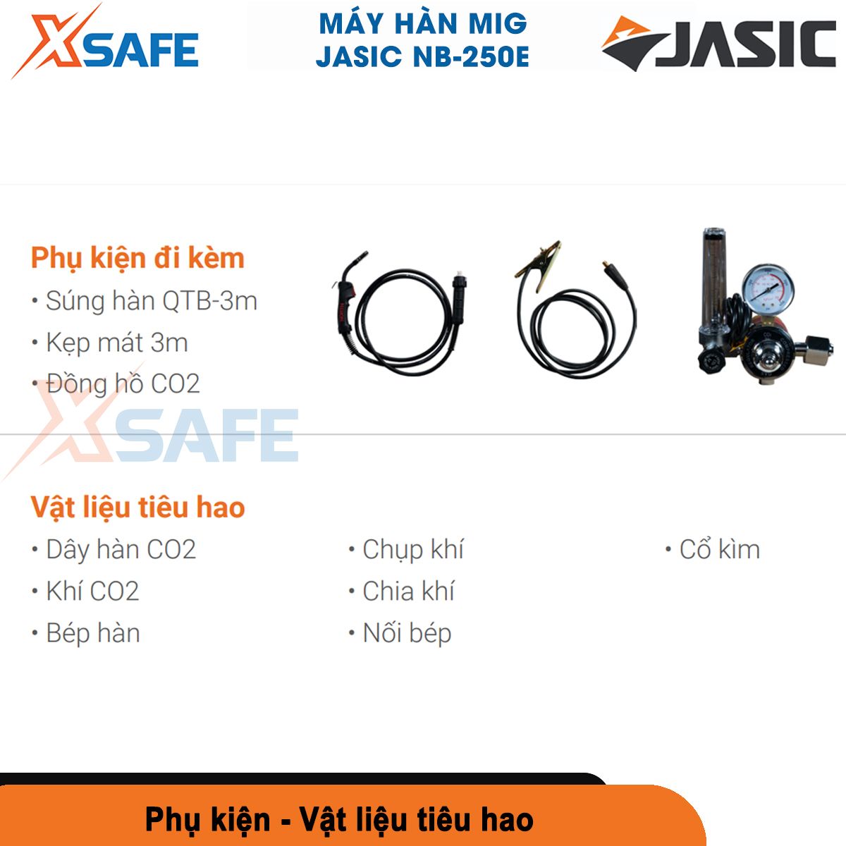 MIG welding machine Jasic nb-250e technology IGBT welding line, stable arc, weld Độ ngấu deep-genuine-xsafe