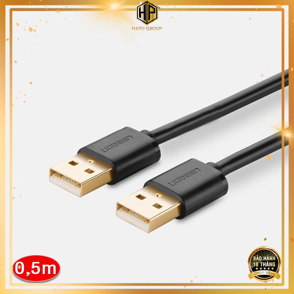Cáp usb 2.0 hai đầu duong uggreen 10308 dài 0,5m chính hãng - hapugroup