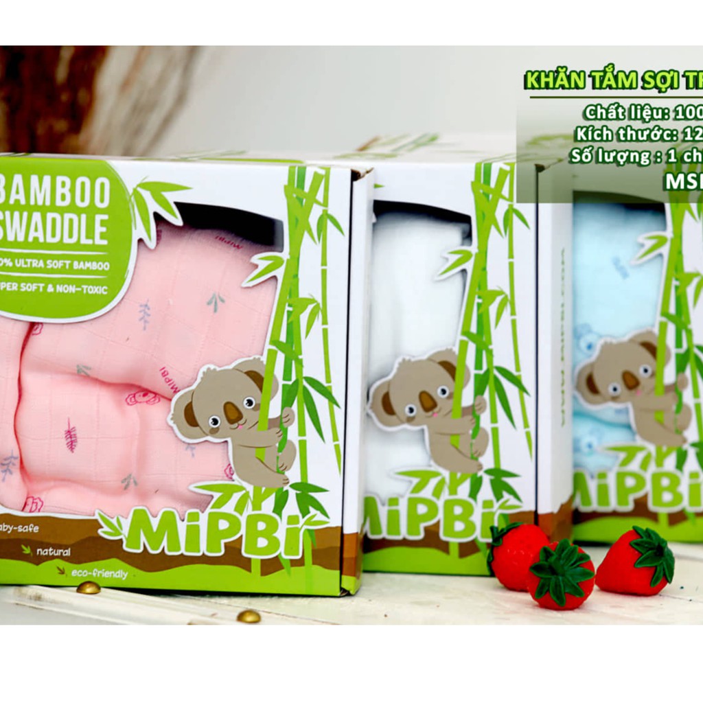 Khăn tắm sợi tre 3 lớp Mipbi