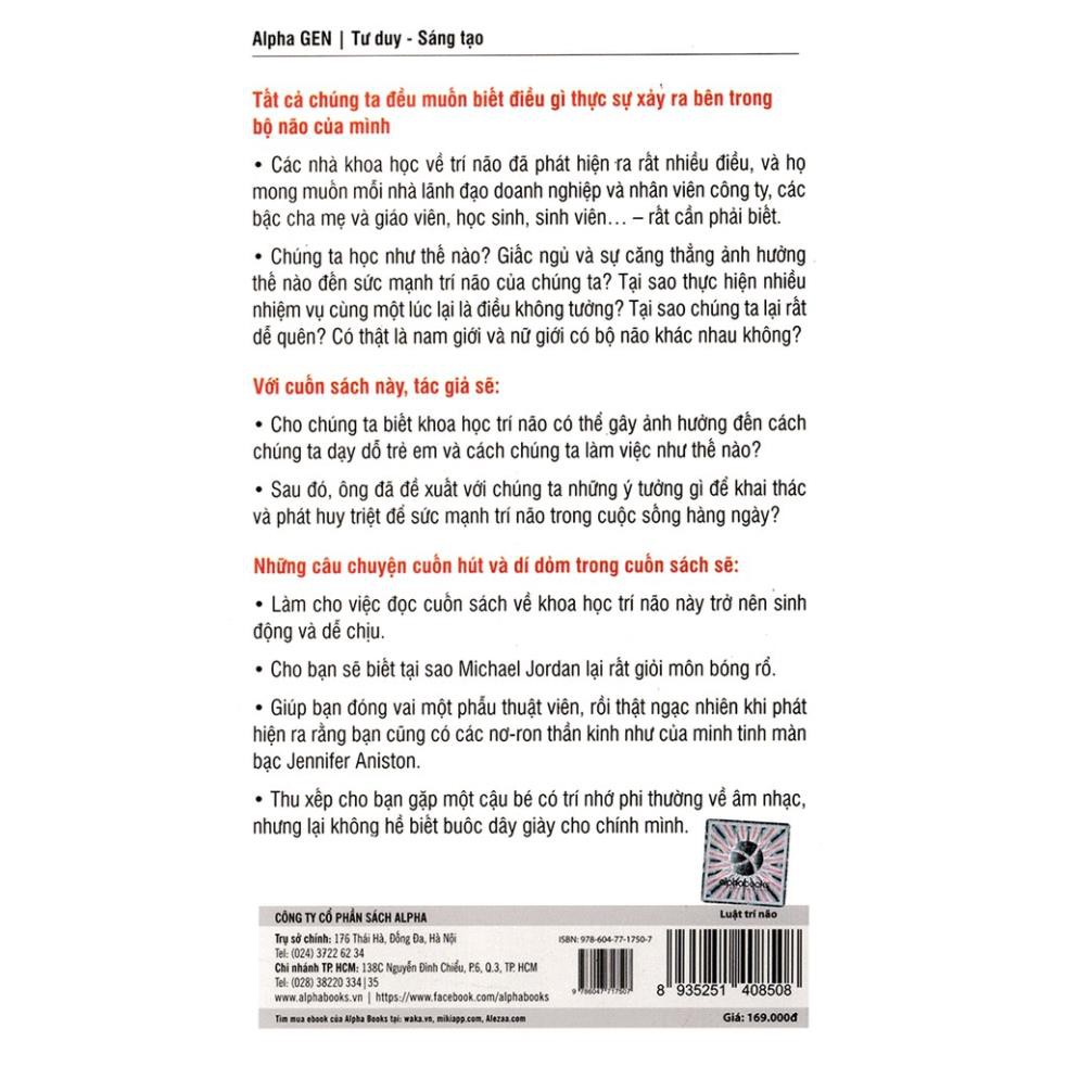 Sách Alphabooks - Luật Trí Não (Tái Bản 2018)