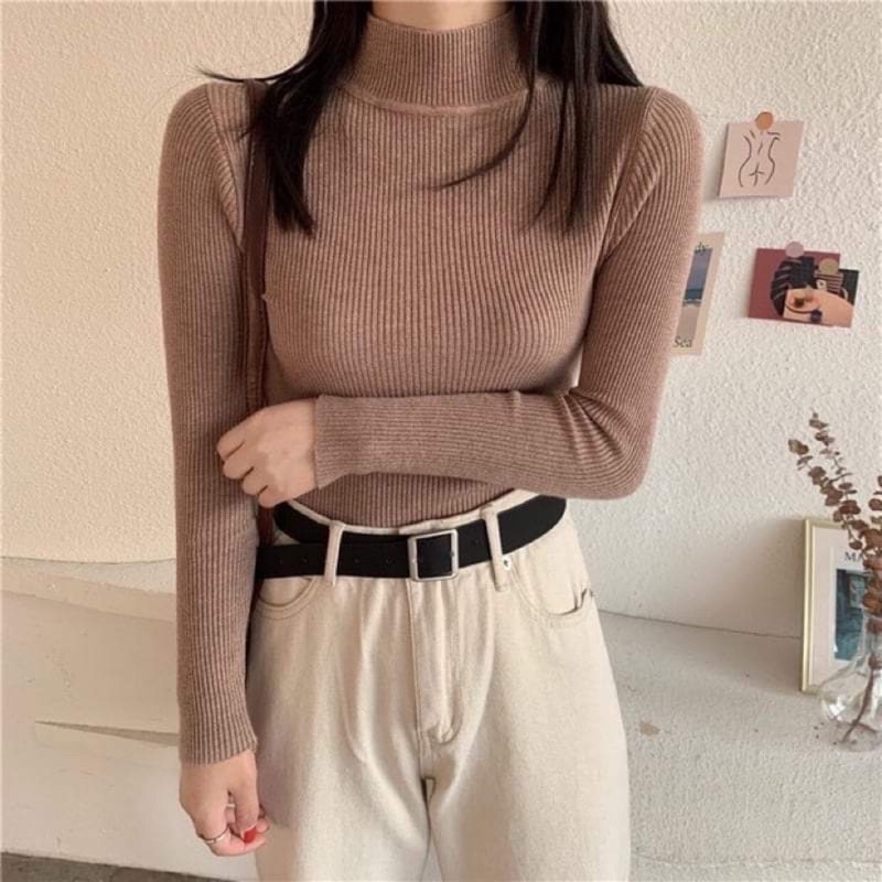 ÁO THUN GÂN CỔ 3 PHÂN NỮ HÀNG QUẢNG CHÂU DÀY DẶN