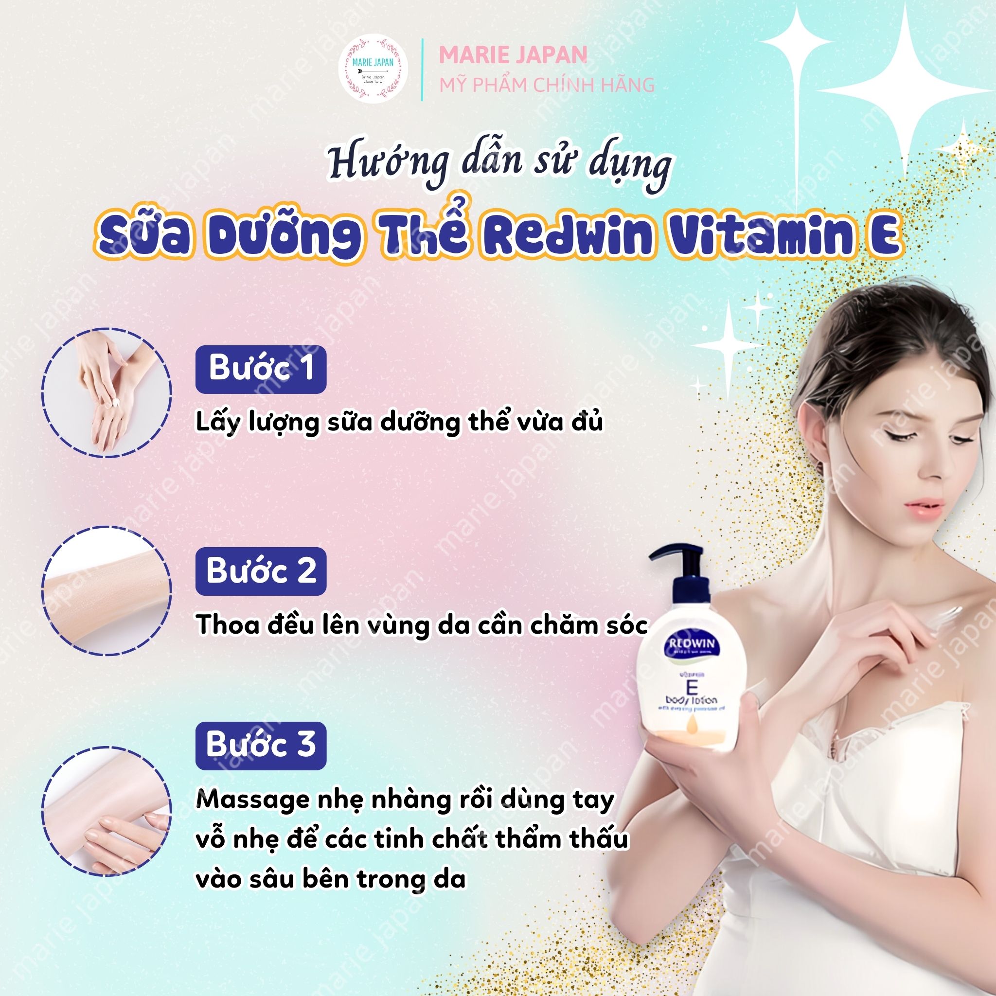 Dưỡng Thể Redwin Sensitive Skin Vitamin E Body Lotion 400ml