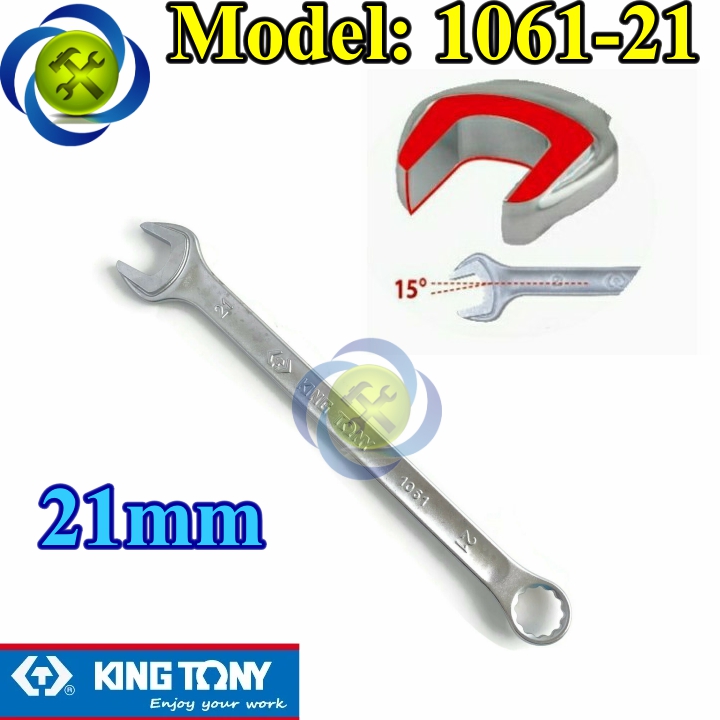Cờ lê vòng miệng 21mm kingtony 1061-21 dài 301mm
