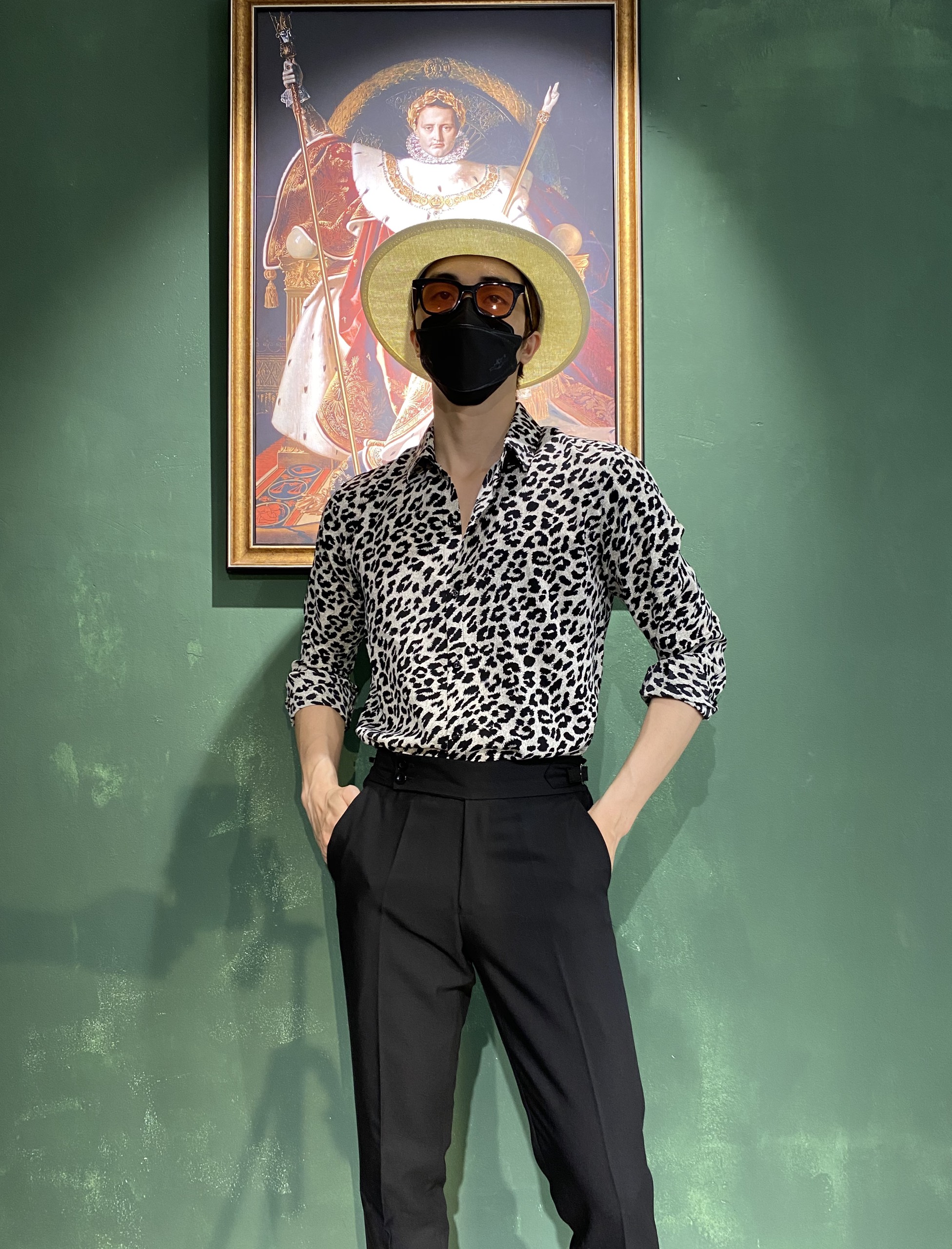 Áo Sơ Mi Nam Họa Tiết " DA BEO " S57 - Vải lụa Mango cao cấp [RedMan Style]