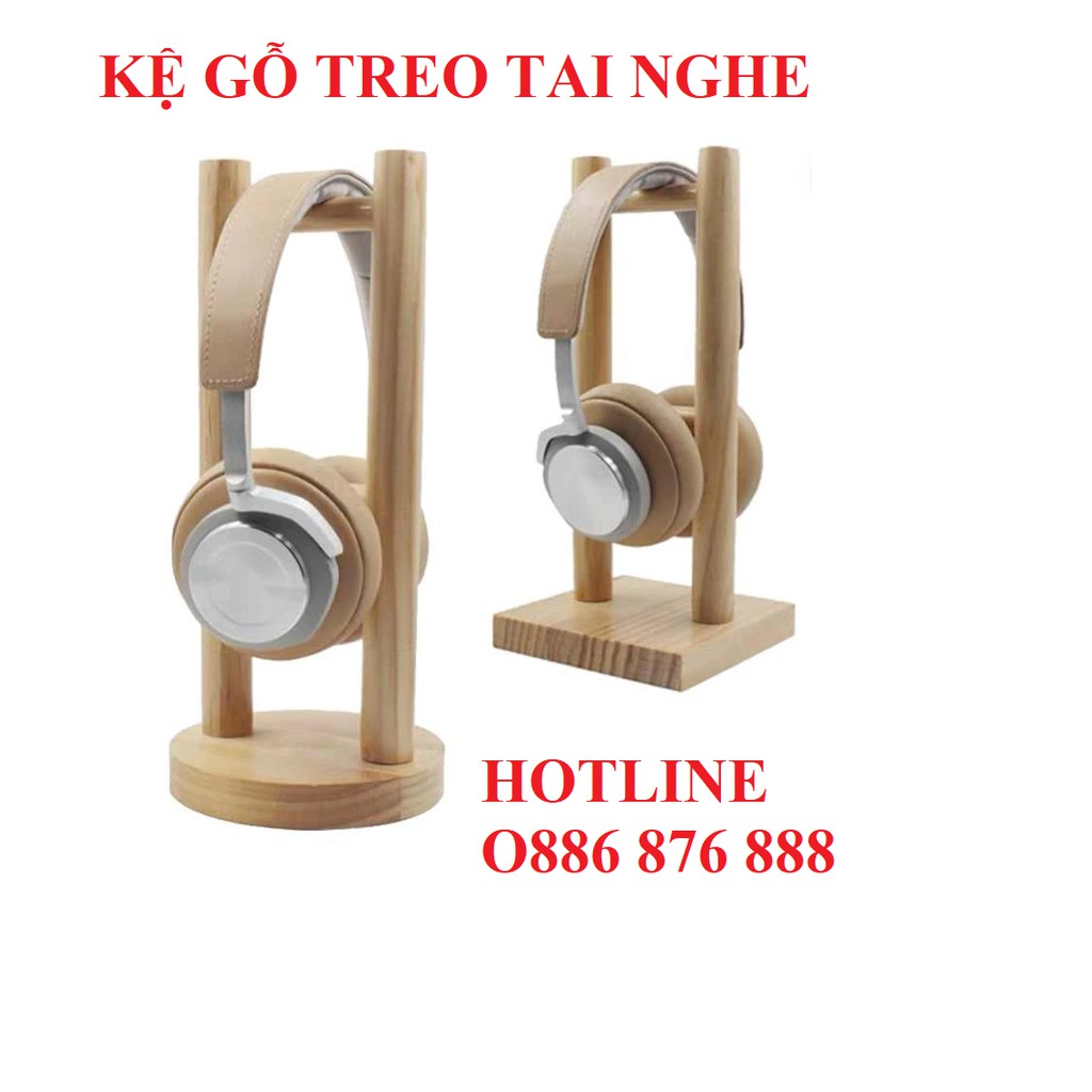 Kệ Treo Tai Nghe Bằng Gỗ Cực Chất ( Headset Stand, Giá Treo Tai Nghe Bằng Gỗ Thông )