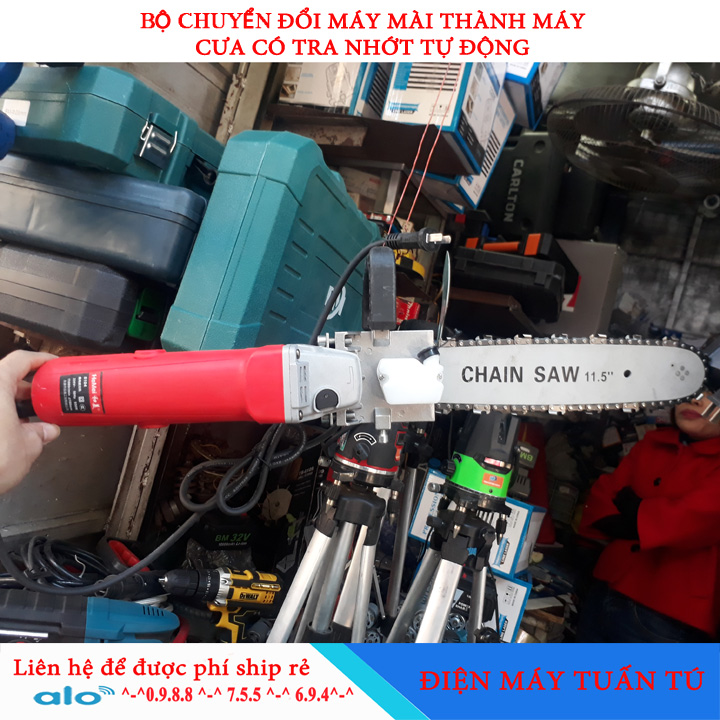 Bộ chuyển đổi máy mài thành máy cưa xích