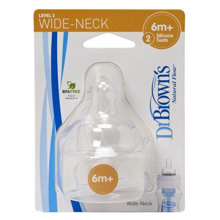 Núm ty Dr Brown's cổ rộng số 1 (set 2 núm)