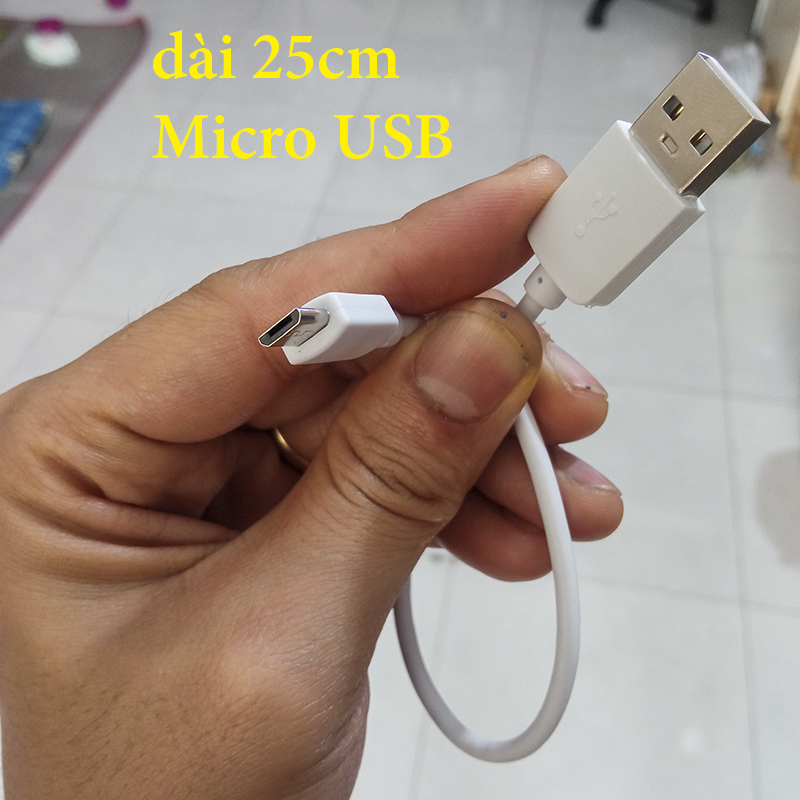 Cáp dữ liệu Micro USB Android điện thoại di động sạc nhanh 25cm