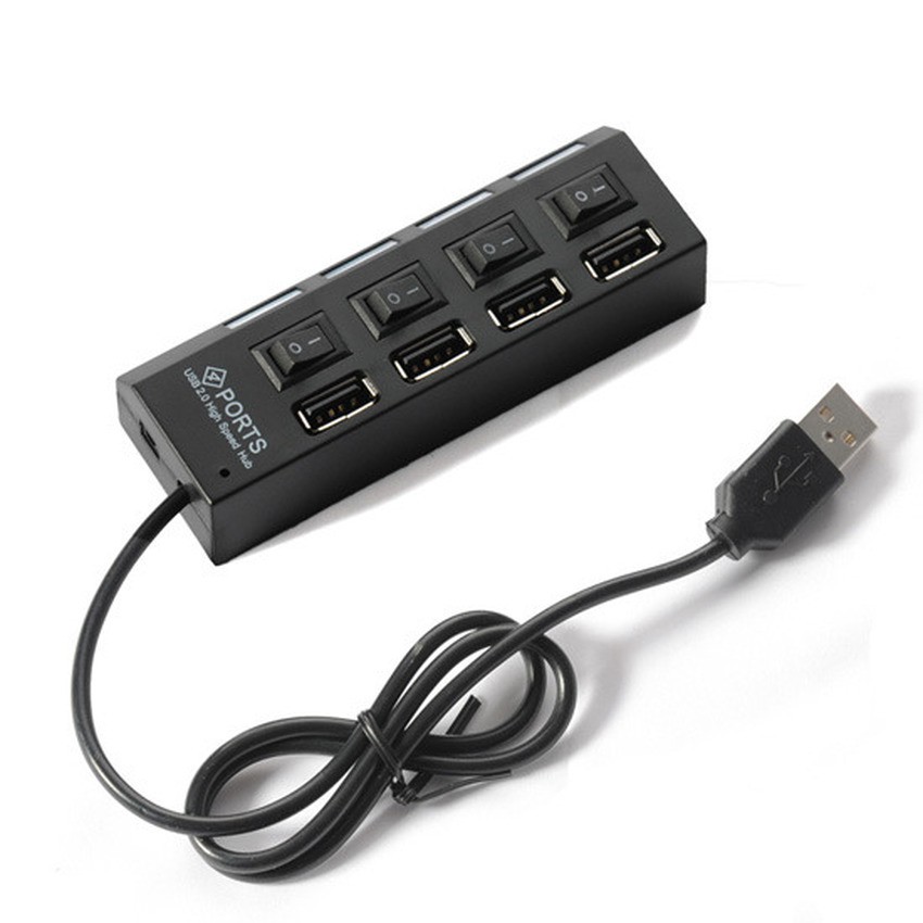 [HCM]Thiết bị chia cổng USB 4 cổng có công tắc