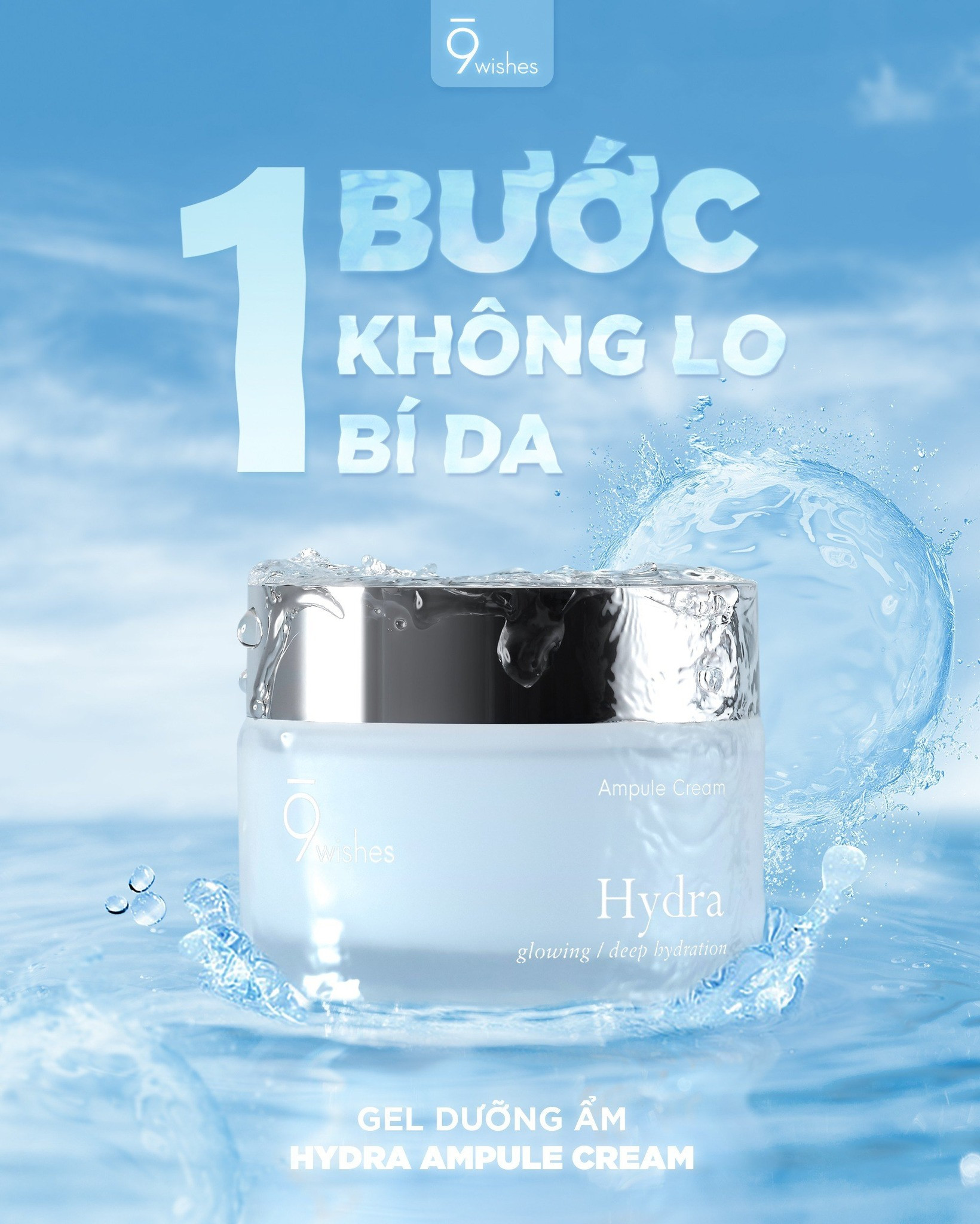 Kem Dưỡng Ẩm 9 Wishes Hydra Ampule Cream 50ml
