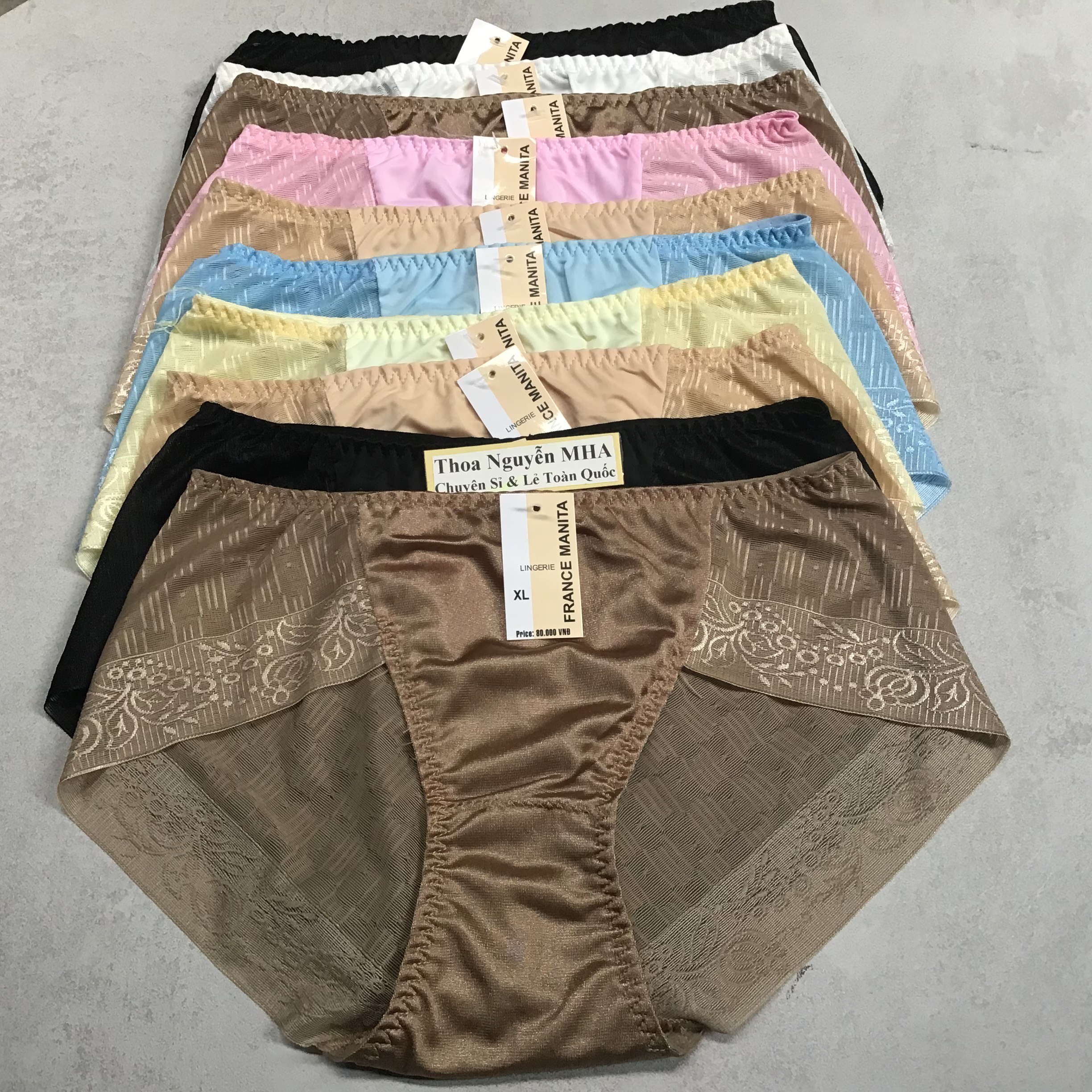 Combo 10 quần lót nữ cao cấp vải lụa mềm mịn mát quyến rũ không viền mông đáy cotton thấm hút size từ 35 đến 70kg mã MR031 nội y giá sốc