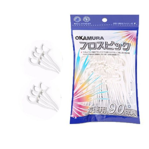 Combo 10 Bịch Tăm chỉ nha khoa Okamura 90P (90 cây/bịch)