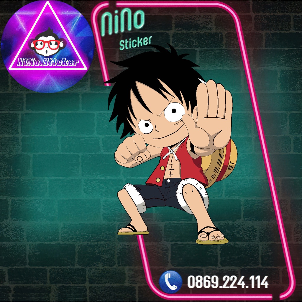 Hình Ủi - Hình Ép Nhiệt - Decal - One Piece - Luffy