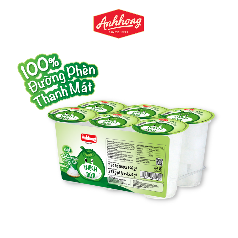 Thùng thạch dừa đường phèn Ánh Hồng