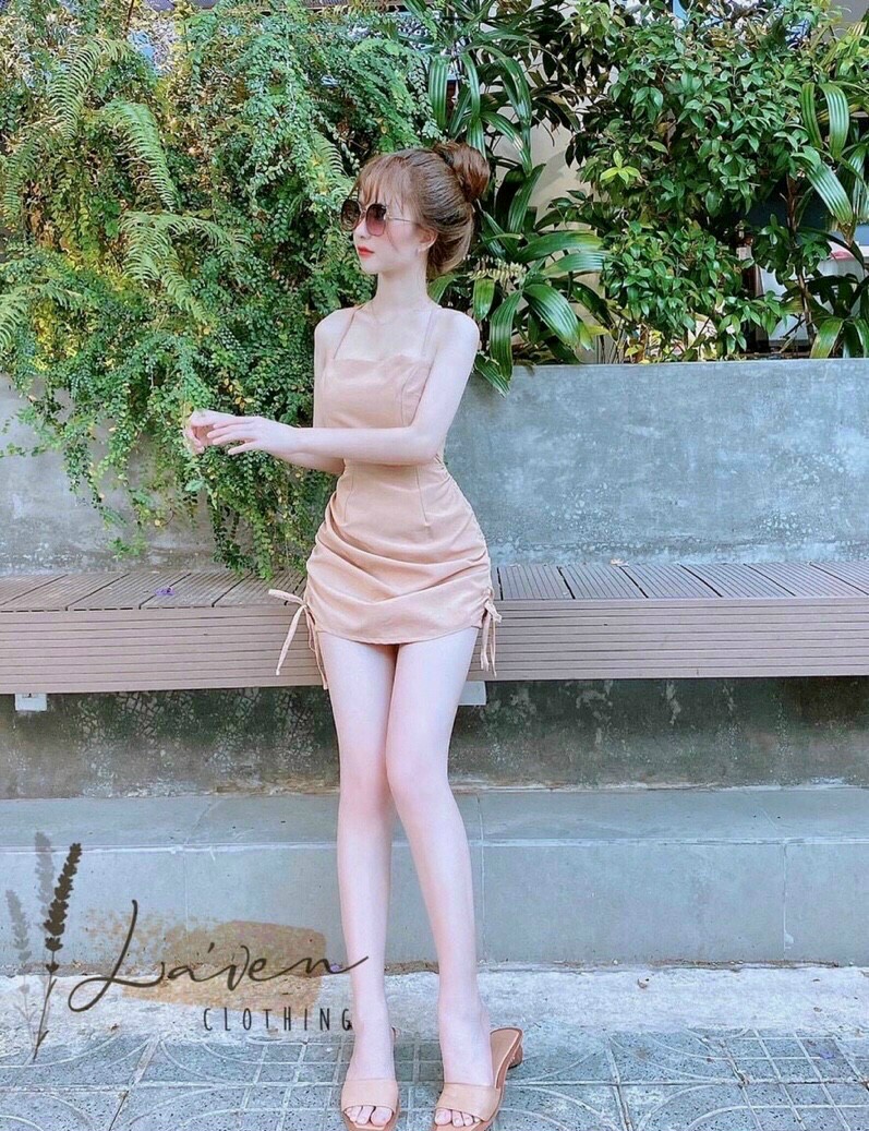 [HCM]Đầm Rút Dây Có Mút Ngực