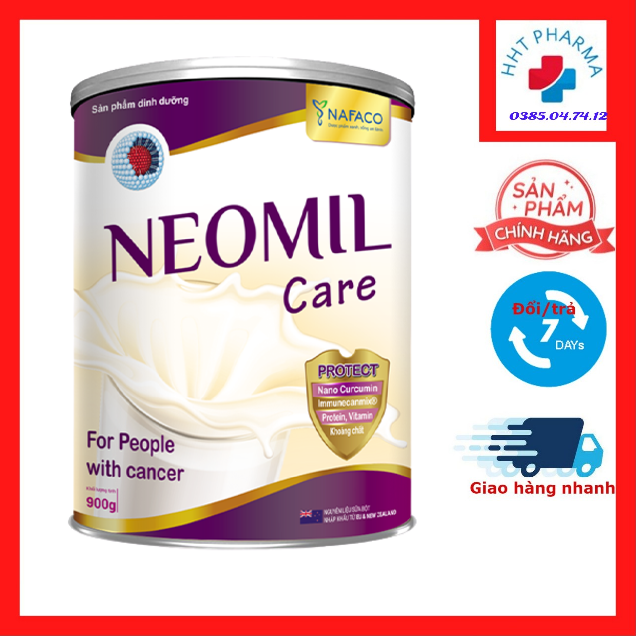 Sữa Neomil care 900G - Dinh dưỡng chuyên biệt cho người ung thư