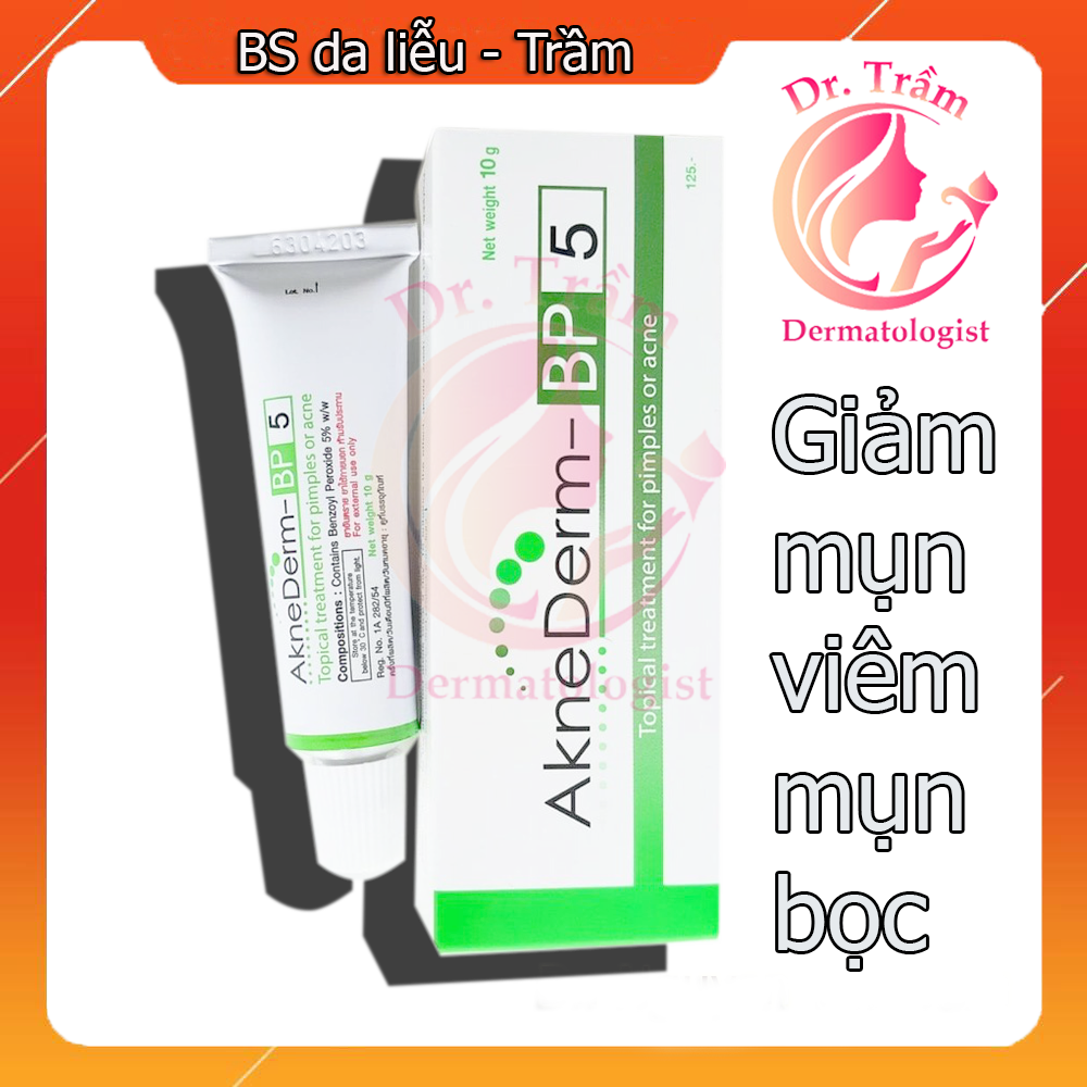 Aknederm 10G - Kem chấm mụn trứng cá Benzoyl Peroxide 5%