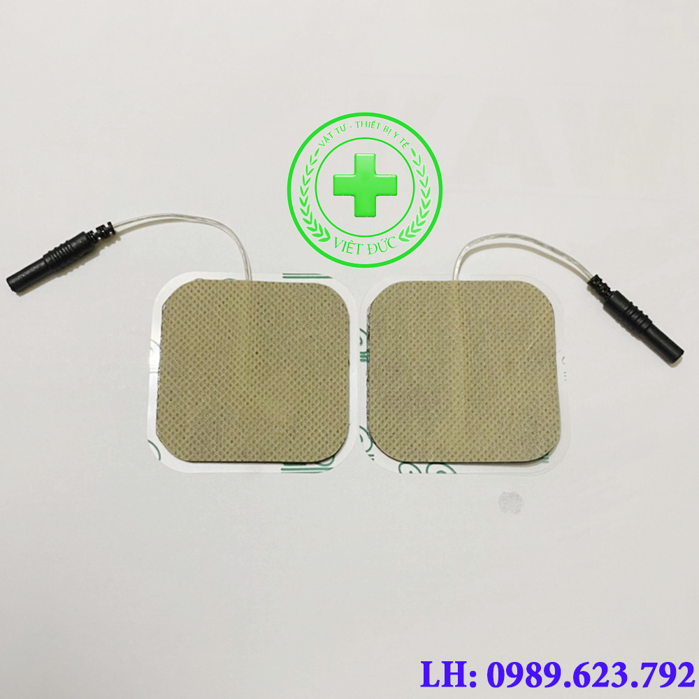 {LOẠI 1} 01 cặp miếng dán điện xung máy điện châm hoa đà SDZ-II {CẶP VUÔNG TO BẢN}