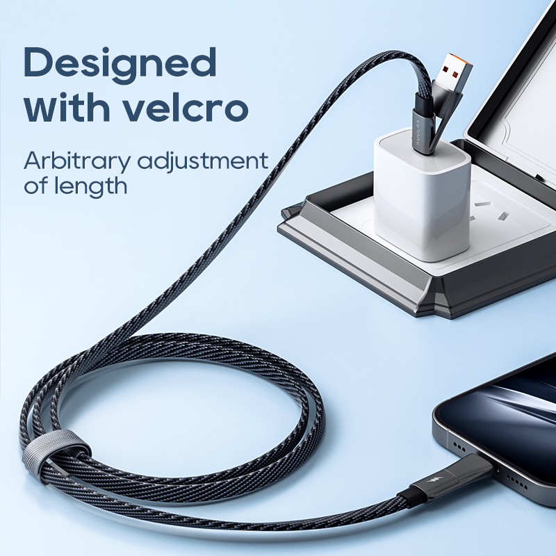 KUULAA Cáp USB 4 trong1 Cáp USB A / USB C to Lightning PD 60W 20W Sạc nhanh Chip thông minh An toàn hơn Dây dữ liệu bền hơn cho iPhone 15  Pro Max 14 13 12 11 asd