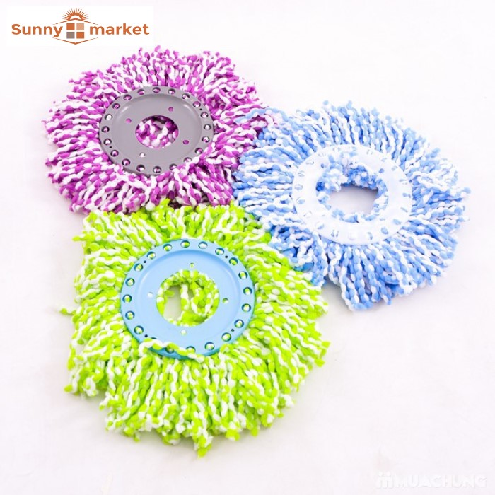 Combo 3 Bông lau nhà 360 độ dùng để thay thế thấm hút tốt giao màu ngẫu