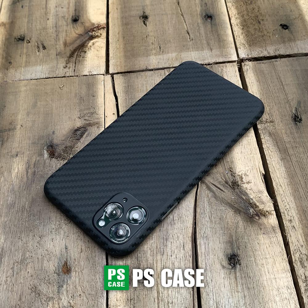 Ốp lưng siêu mỏng, vân carbon dành cho iPhone 11 Pro - Màu đen - PS Case Phân Phối