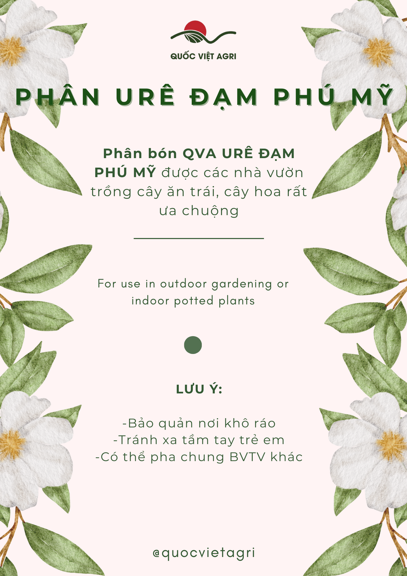 Phân đạm URE PHÚ MỸ (500g - 1KG) - Chuyên Rau Màu Hoa Cây Cảnh