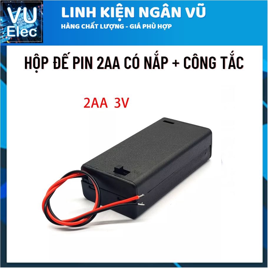 Hộp Đế Pin AA - pin con thỏ to