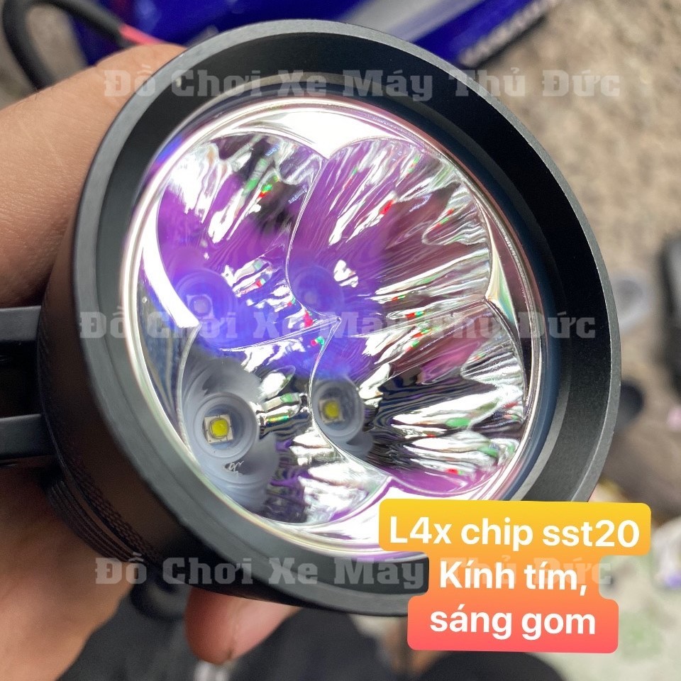 Đèn Trợ Sáng Đèn Led L4X sst20 Sáng Gom Kính Tím