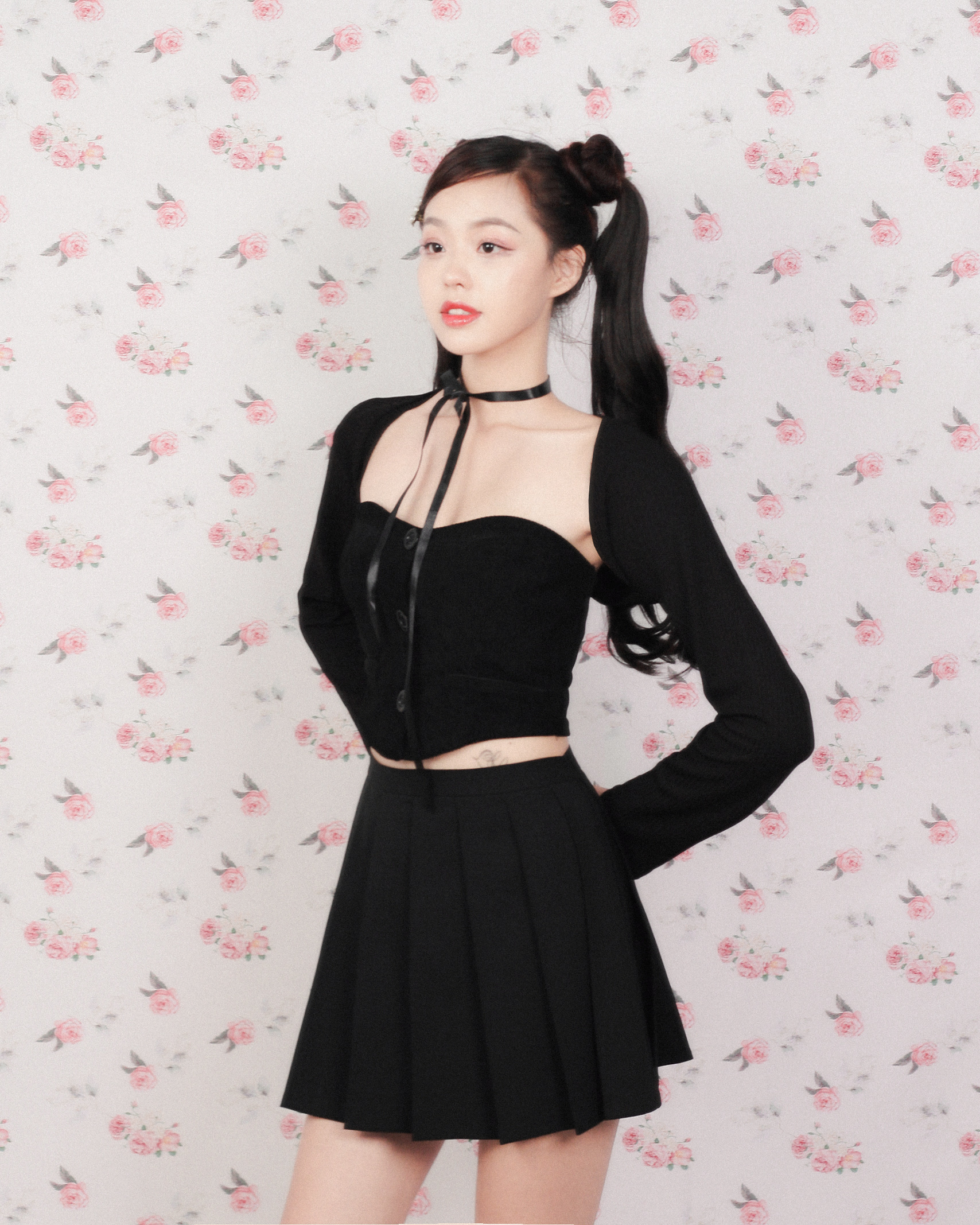 DALLA Áo cardigan thun croptop (bolero cardigan) (CDG09)