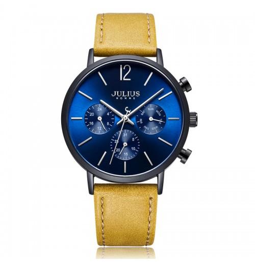 ĐỒNG HỒ NAM JAH-101C JULIUS HÀN QUỐC DÂY DA (VÀNG)