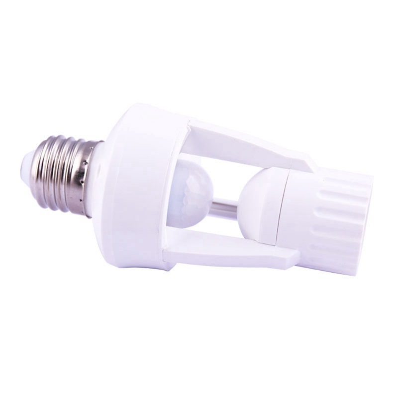 E27 LED 220V Screw Light Bulb Holder LED PIR Infrared Motion Sensor Lamp with Switch Socket Identify E27 Motion Sensor
