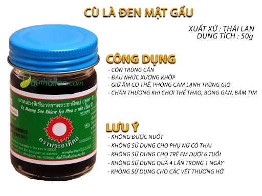 Dầu Cù Là Xoa Bóp Gấu ĐenThái lan