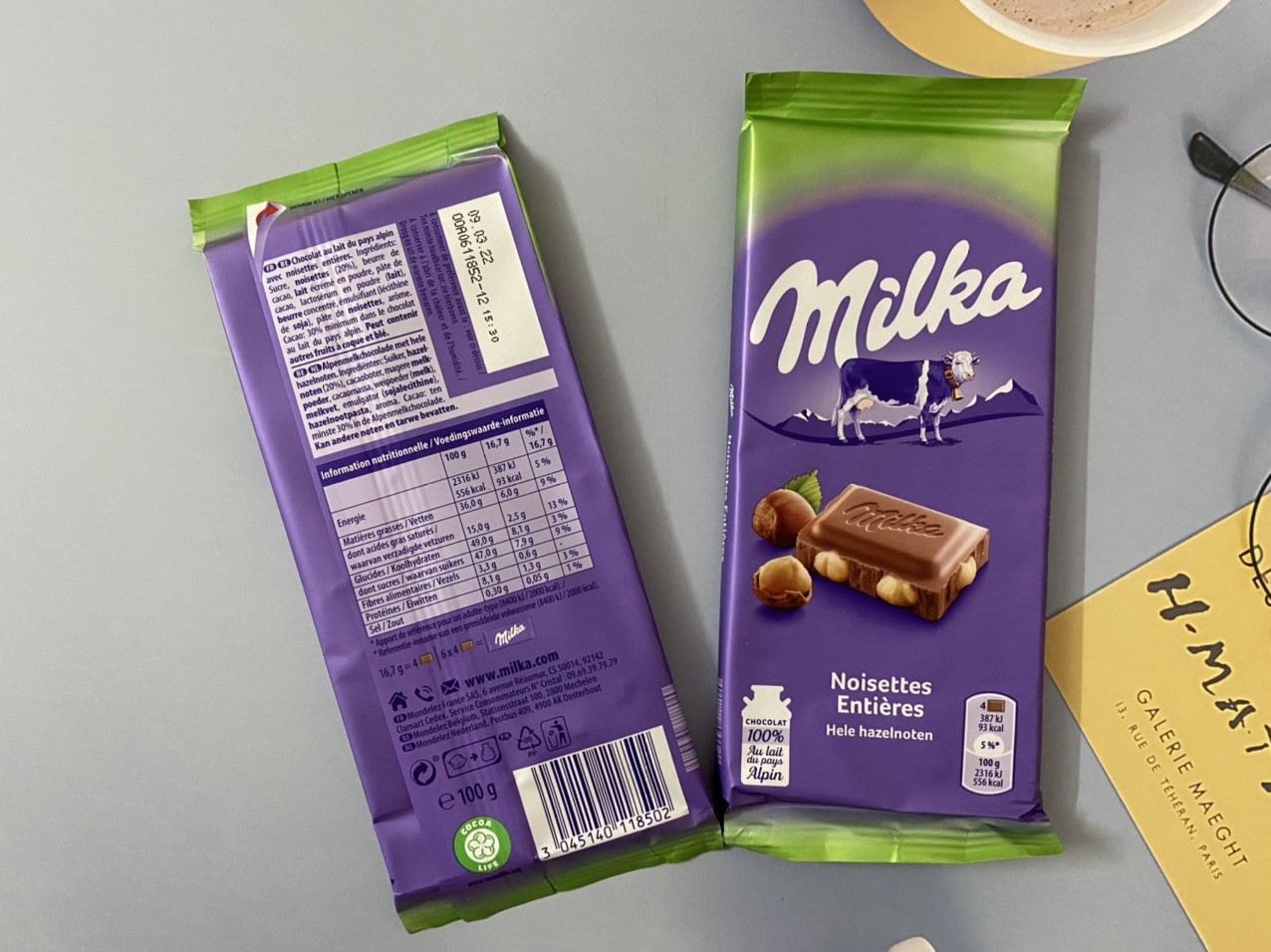 Socola sữa nhân hạt phỉ 100g - Chocolate Milka noisette (hazelnut)
