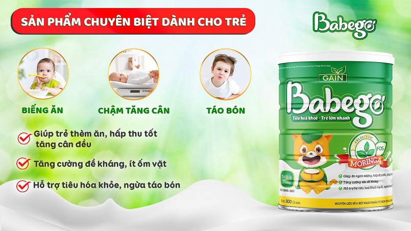 [CHÍNH HÃNG - HOÀN TIỀN] Sữa thảo dược trùm ngây Babego (0 – 12 Tháng) 400g