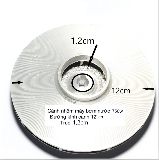 Cánh nhôm máy bơm nước 750W